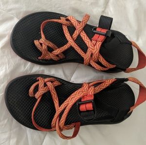 Orange Chacos with Vibram soles